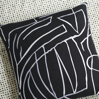 Kelly Wearstler Graffito Pillow Embroidered - Black
