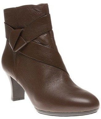 Cobb Hill New Womens Rockport Tan Ordella Leather Boots Ankle Zip