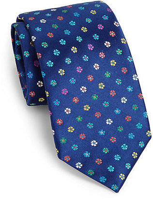 Eton of Sweden Floral Print Silk Tie