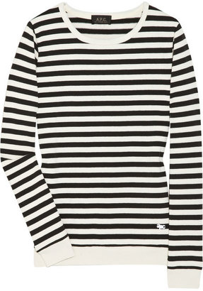 A.P.C. Striped cotton sweatshirt