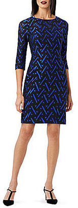 Adrianna Papell Plus Geometric Lace Dress