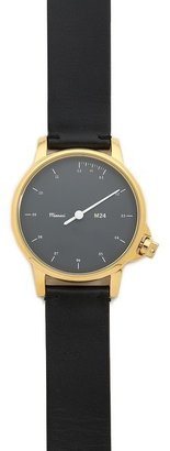 Miansai M24 Black Dial Watch on Leather Band