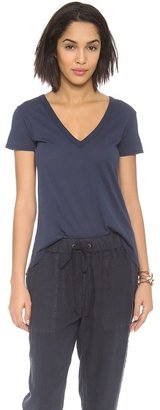 Enza Costa High Low V Neck Tee