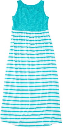 Design History Crochet Striped Maxi Dress (Big Girls)