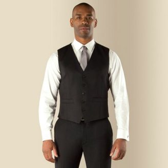 Centaur Big & Tall Black twill 5 button washable suit waistcoat