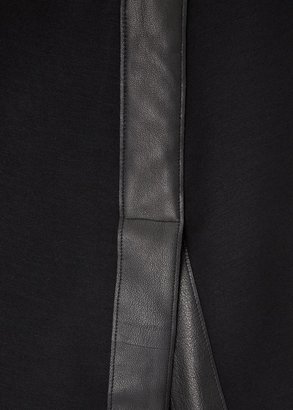 Donna Karan Black leather trimmed tunic