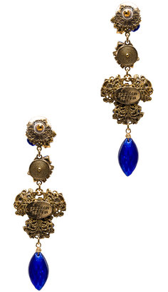 Erickson Beamon Queen Bee Earrings in Blue