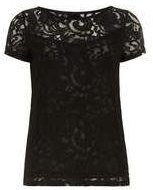Alice & You Womens Black lace tee- Black