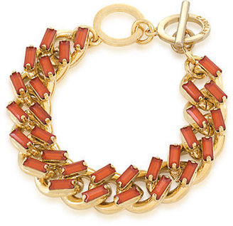 Carolee Island Daiquiri Gold-Tone and Coral Bracelet