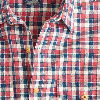 J.Crew Herringbone flannel shirt in river valley plaid