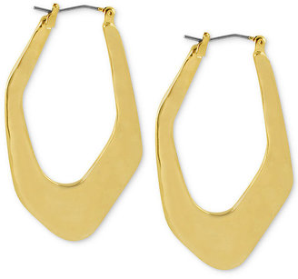 Robert Lee Morris Gold-Tone Geometric Hoop Earrings