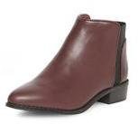 Dorothy Perkins Womens Oxblood pointed Chelsea boot- Burgundy