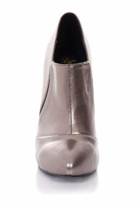 Pewter Stiletto Heel Ankle Boots