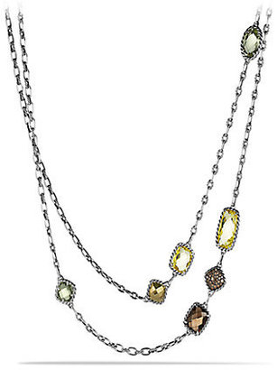 David Yurman Chatelaine Necklace with Lemon Citrine, Cognac Diamonds, and Gold