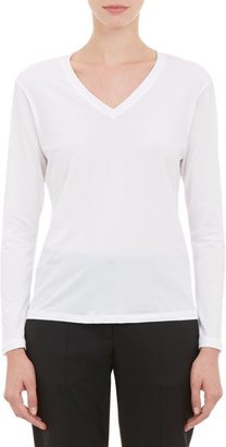 Barneys New York Women's Jersey Long-Sleeve T-shirt-White