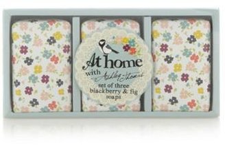 Thomas Laboratories At home with Ashley Set of three blackberry and fig soaps