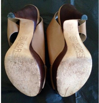 Michael Kors Beige Leather Sandals