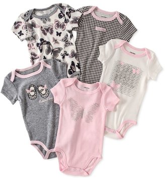 Calvin Klein Baby Girls' 5-Pack Bodysuits