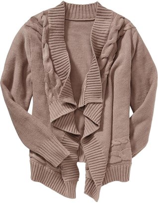 Old Navy Girls Cable-Knit Open-Front Cardigans
