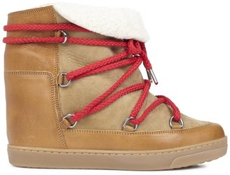 Isabel Marant Nowles camel leather and suede boots