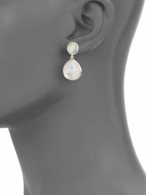 Ippolita Wonderland Mother-Of-Pearl, Clear Quartz & Sterling Silver Snowman Doublet Drop Earrings