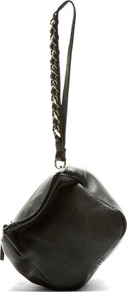 Givenchy Black Leather Pandora Wristlet Pouch
