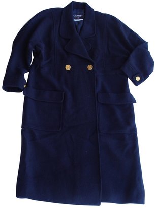Chanel Blue Wool Coat