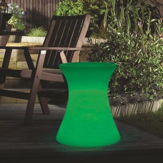 Litecraft Green Illuminated Side Table with Glass Top