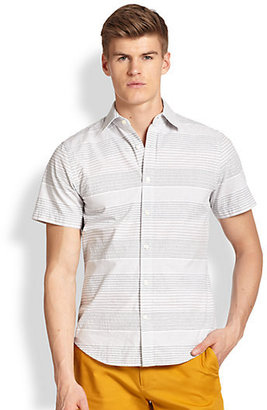 Saks Fifth Avenue Modern-Fit Striped Sportshirt