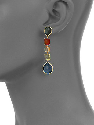 Ippolita Rock Candy Marrakesh Semi-Precious Multi-Stone & 18K Yellow Gold Gelato Linear Drop Earrings