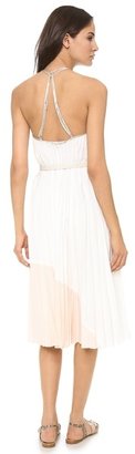 Tocca Swan Pleated Dress