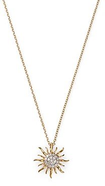 Bloomingdale's Diamond Sun Pendant Necklace in 14K Yellow Gold, .10 ct. t.w. - 100% Exclusive
