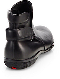 Prada Calfskin Leather Ankle Boots