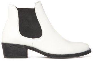 Park Lane White Leather Ankle Boots