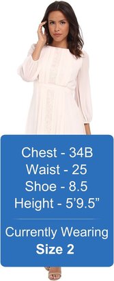 Jessica Simpson 3/4 Sleeve Chiffon Dress