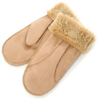 Isotoner Natural faux suede mittens