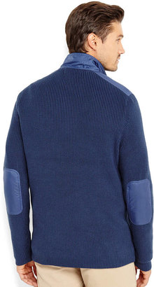 Kenneth Cole Blue Nylon Trim Sweater