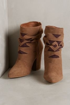 Anthropologie Howsty Nalah Booties Taupe 41 Euro Boots