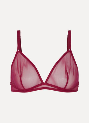 Eres Inedit Stretch-tulle Soft-cup Triangle Bra - Plum