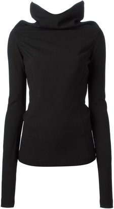 Rick Owens curved collar top