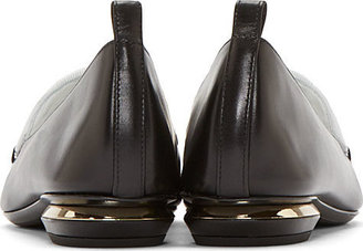 Nicholas Kirkwood Black & White Woven Leather Loafers
