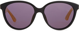 Christian Dior Envol 2 Rounded Rectangle Sunglasses, Black/Pink