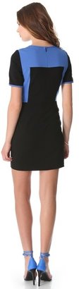 Tibi Colorblock Dress with Short Sleeves