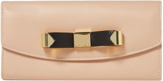 Ted Baker Nude bow leather flapover purse