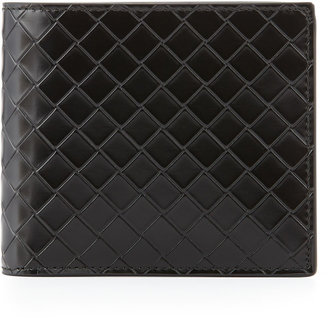 Bottega Veneta Sculpito Leather Wallet, Black