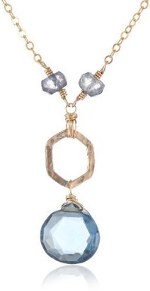 Dana Kellin Geometric Blue Quartz Necklace, 17.38"