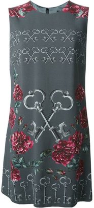Dolce & Gabbana keys floral print dress