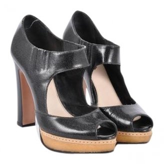 Prada Black Leather Heels