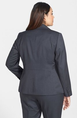 Sejour 'Tatum' Pinstripe Suit Jacket (Plus Size)