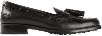 Tod's pebbled fringe and tassel loafers